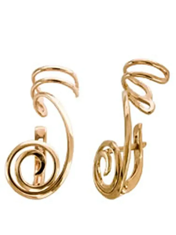 Серьги из серебра, золочение