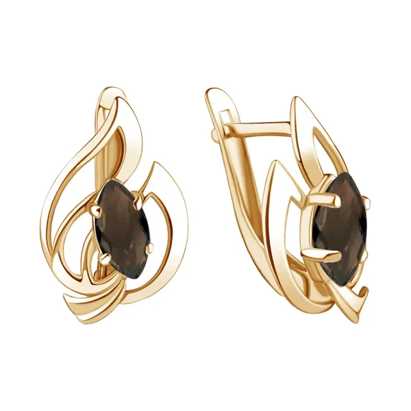 Серьги из серебра, золочение