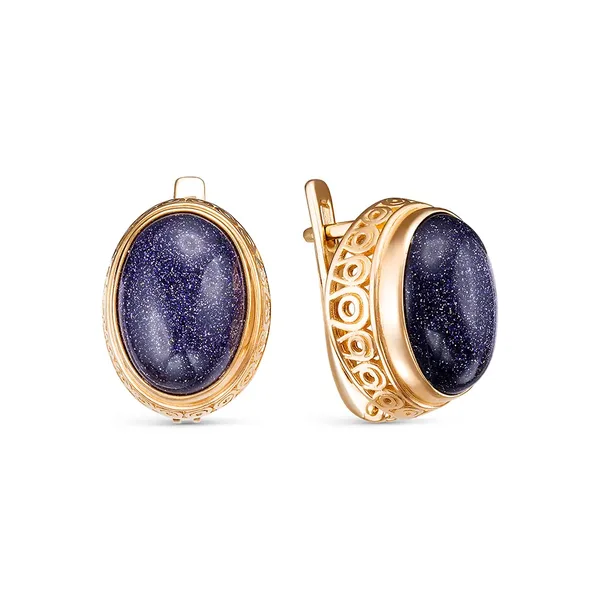 Серьги из серебра, золочение