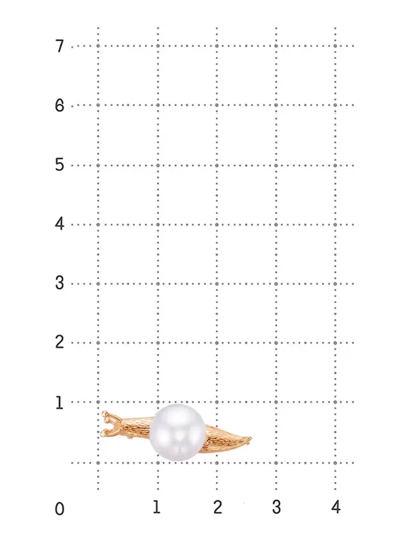 Брошь из серебра с жемчугом, золочение