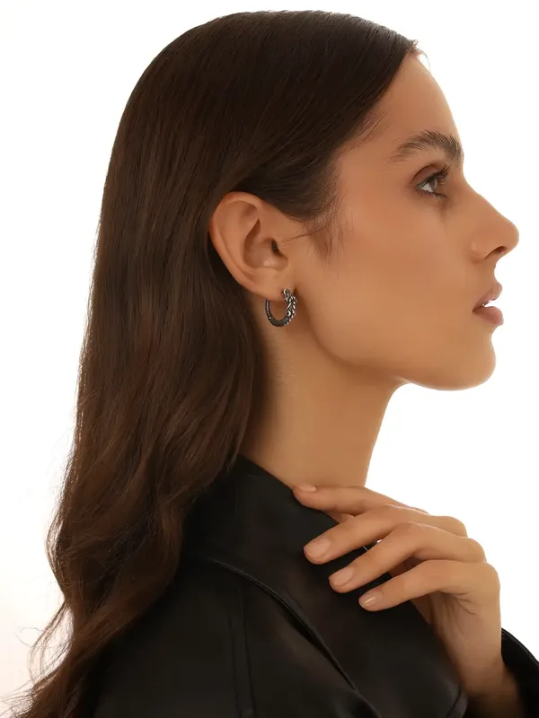 Серьги из серебра, оксид