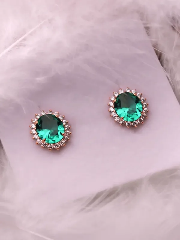 Серьги из серебра с плавленным кварцем, фианитом и кварцем, золочение