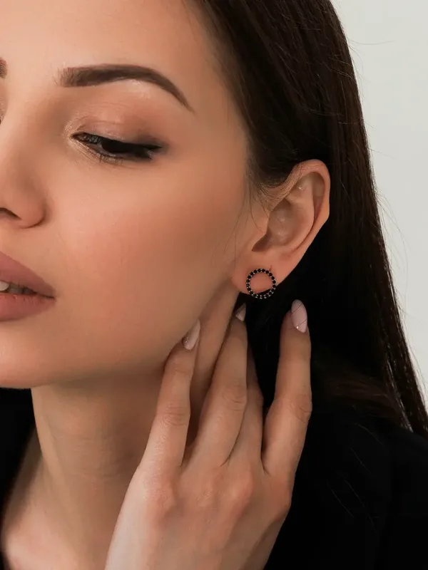Серьги-пусеты из серебра, золочение