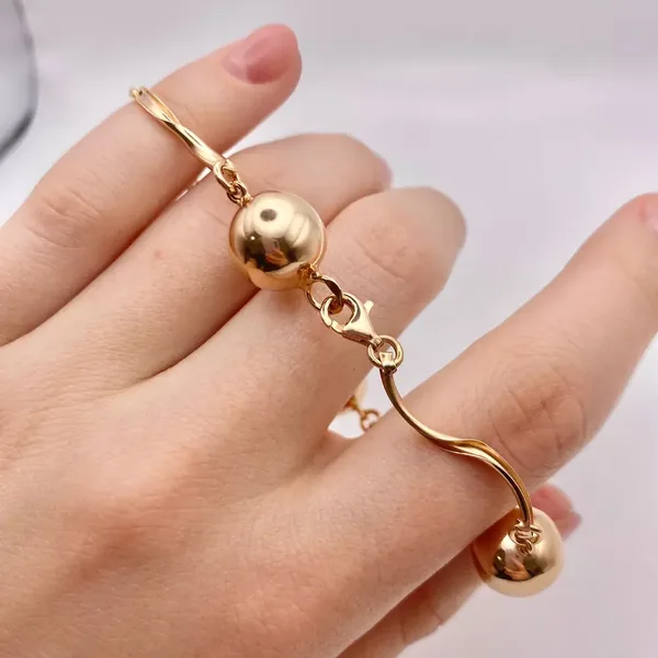Браслет из серебра, золочение