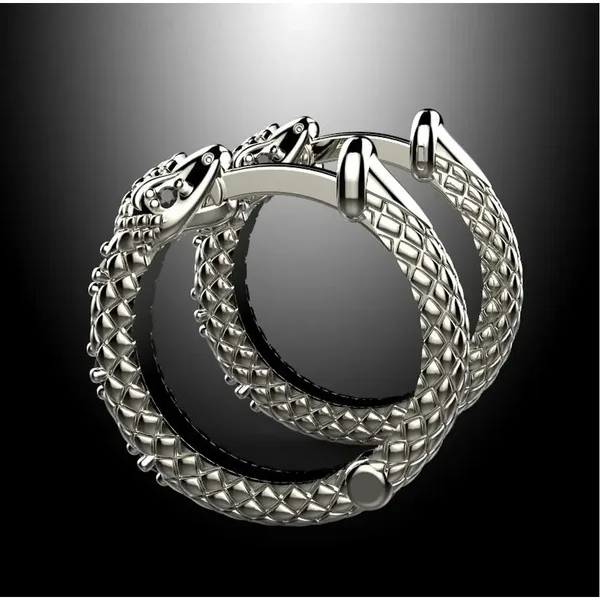 Серьги из серебра с фианитом, оксид