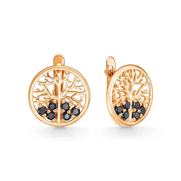 Серьги из серебра, золочение
