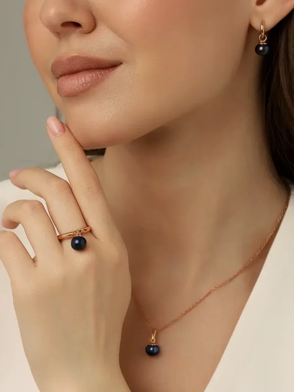 Серьги из серебра с жемчугом, золочение