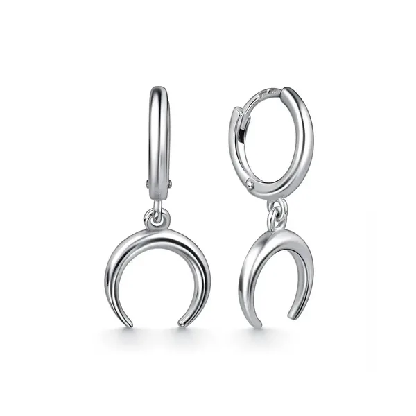 Серьги из серебра, родий