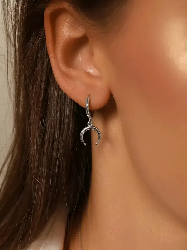 Серьги из серебра, родий