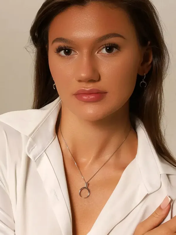 Серьги из серебра, родий