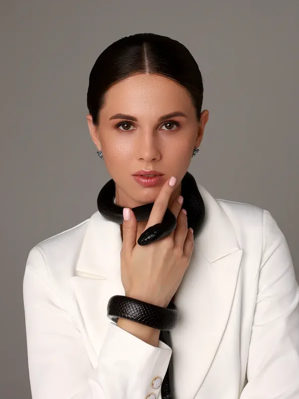 Серьги из серебра с фианитом, оксид