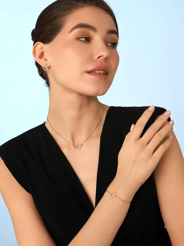 Браслет из серебра с фианитом, золочение