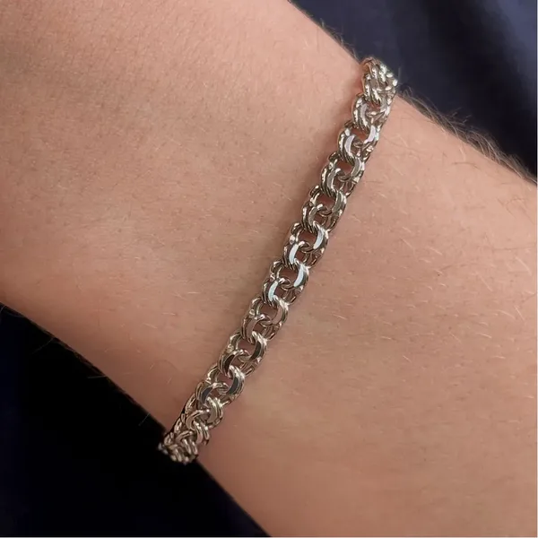 Браслет из серебра, родий