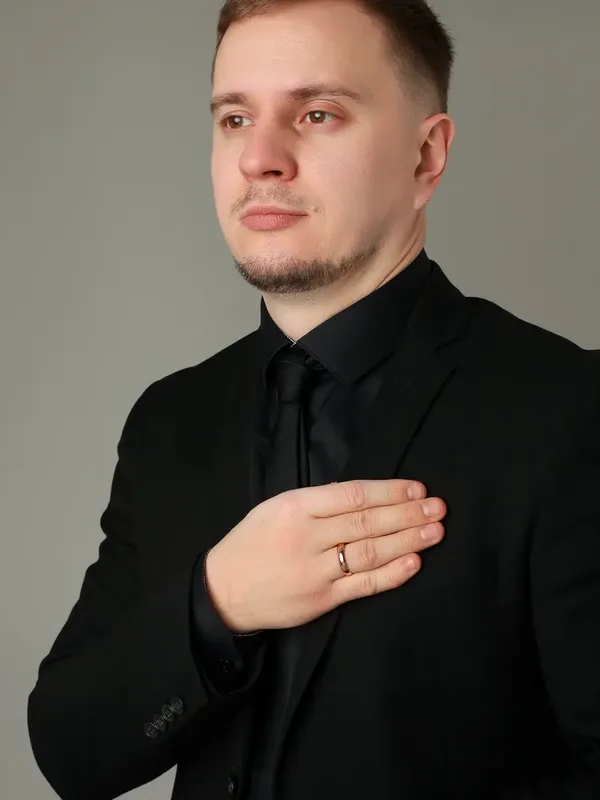 Кольцо обручальное из серебра, золочение