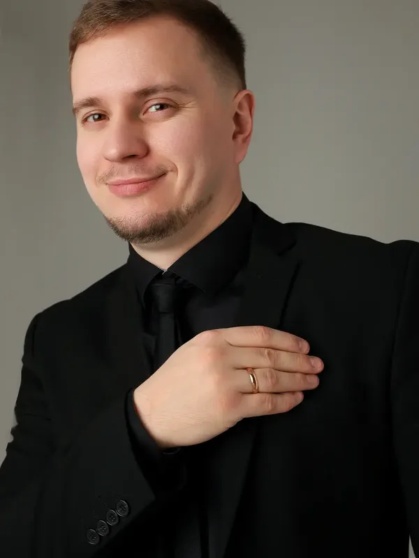Кольцо обручальное из серебра, золочение
