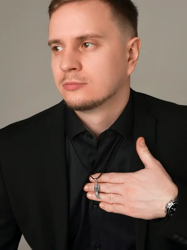 Подвеска из серебра, оксид
