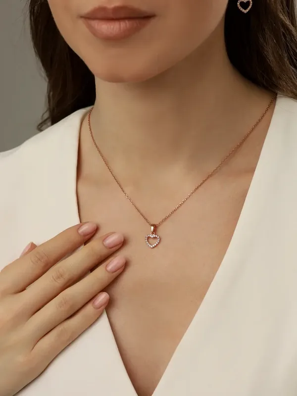 Подвеска из серебра с фианитом, золочение