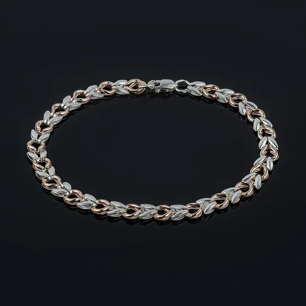 Браслет из серебра, золочение