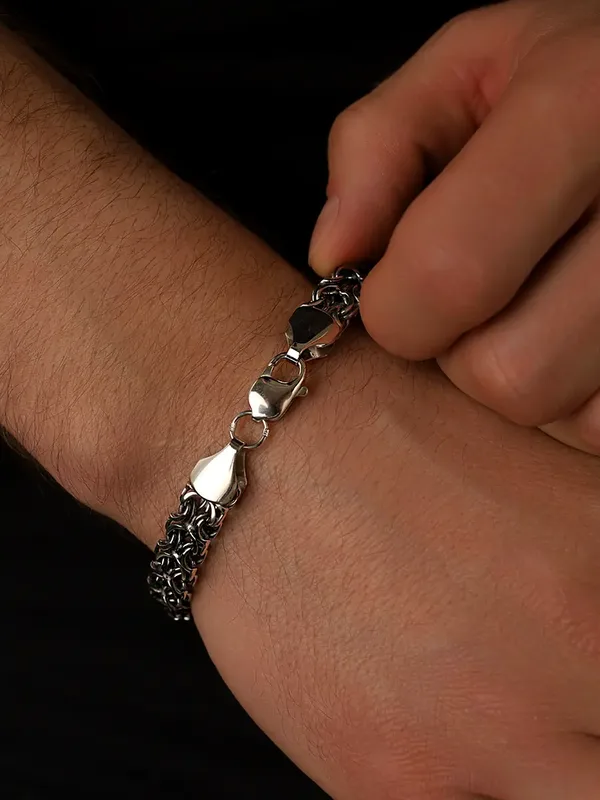 Браслет из серебра, оксид