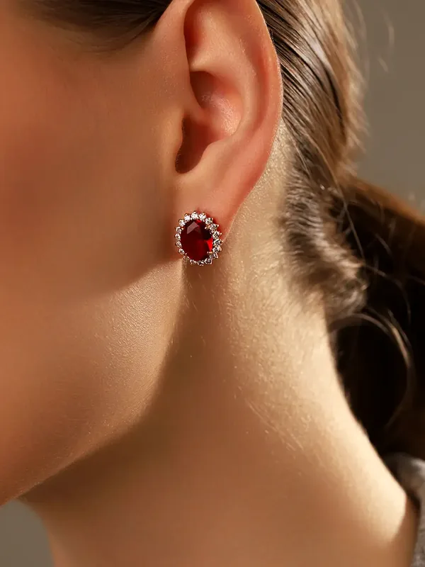 Серьги из серебра с плавленным кварцем, фианитом и кварцем, золочение