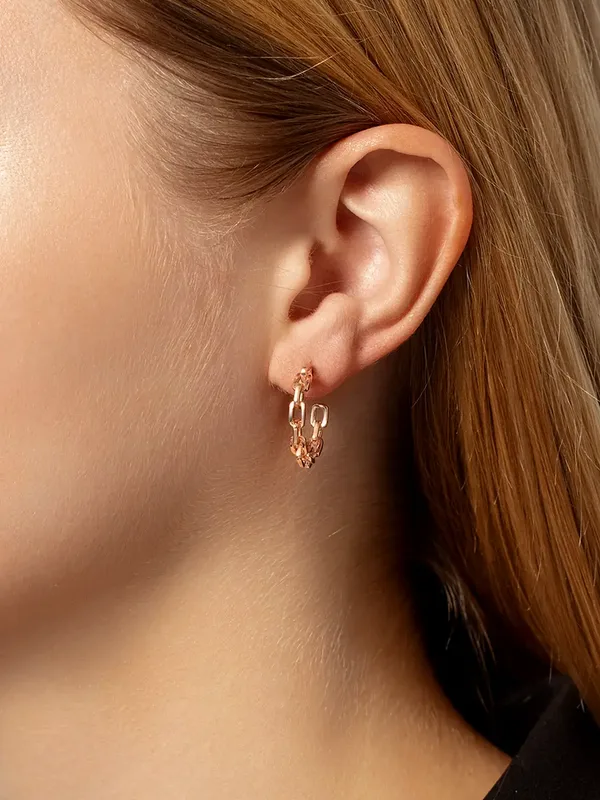 Серьги из серебра, золочение