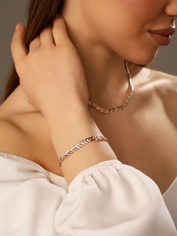 Браслет из серебра, золочение