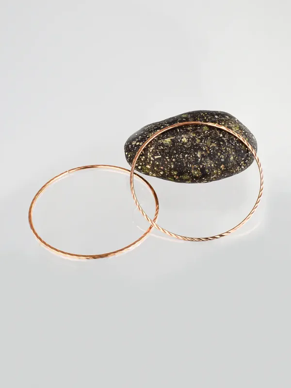 Серьги-конго из серебра, золочение