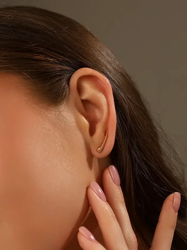 Серьги-зажимы из серебра, золочение