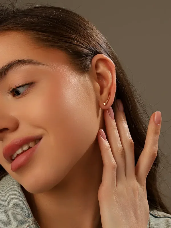Серьги-зажимы из серебра, золочение