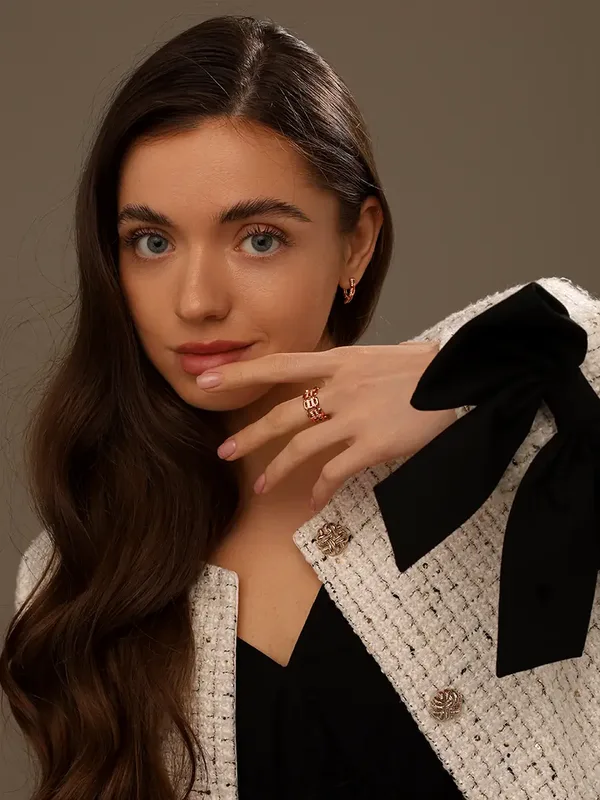 Серьги из серебра с фианитом, золочение