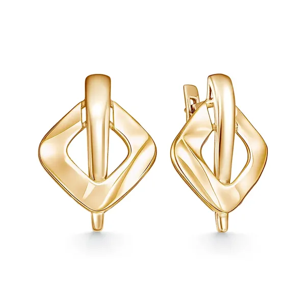 Серьги из серебра, золочение