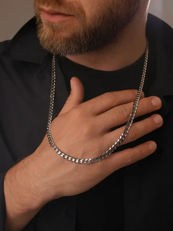 Цепь из серебра, родий