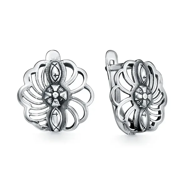 Серьги из серебра, оксид