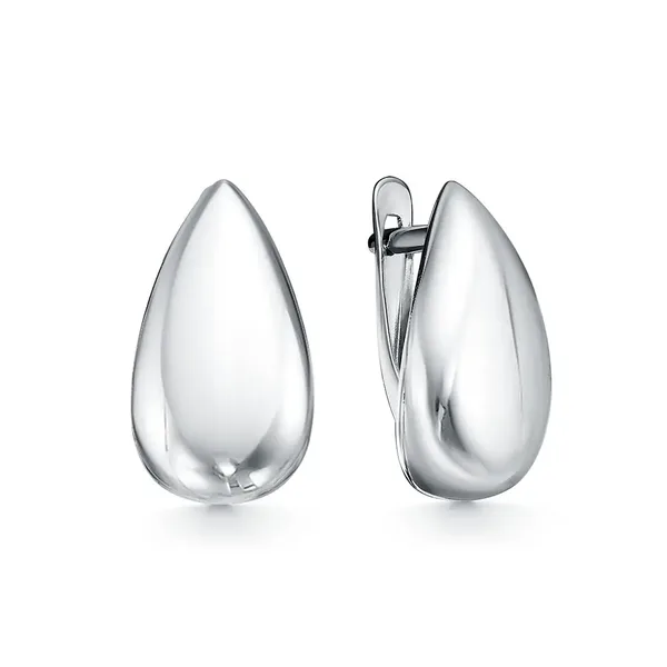 Серьги из серебра, родий