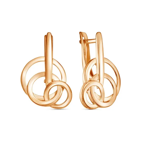 Серьги из серебра, золочение