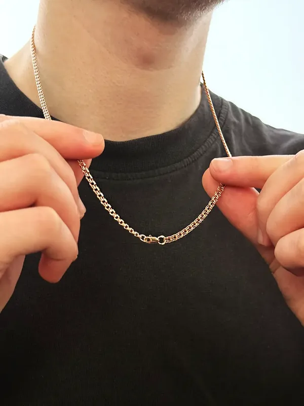 Цепь из серебра, золочение