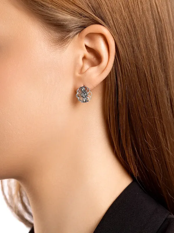 Серьги из серебра, оксид