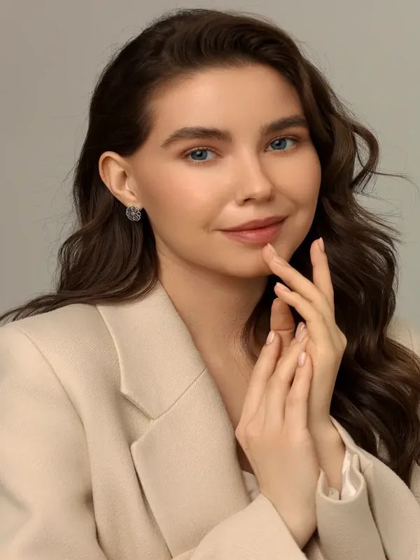 Серьги из серебра, оксид