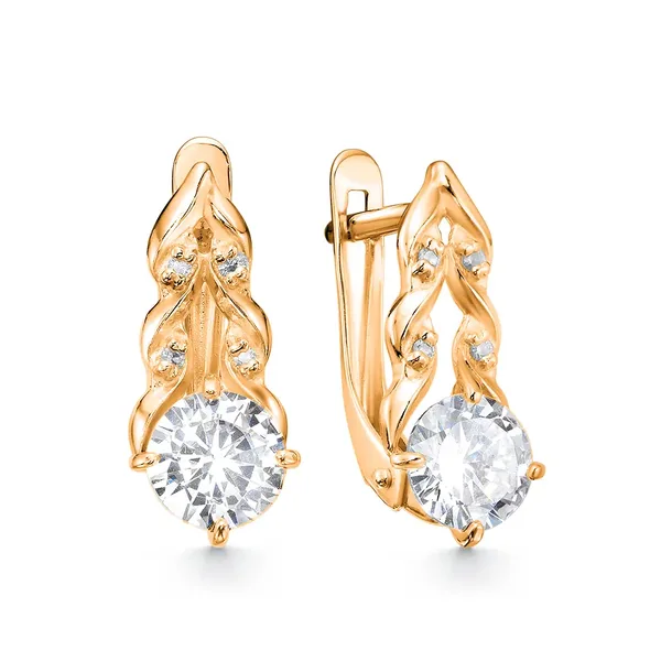 Серьги из серебра, золочение