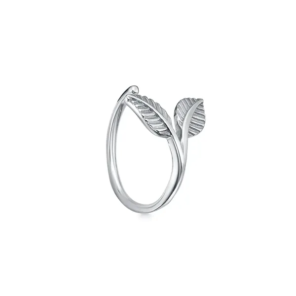 Серьга из серебра, родий