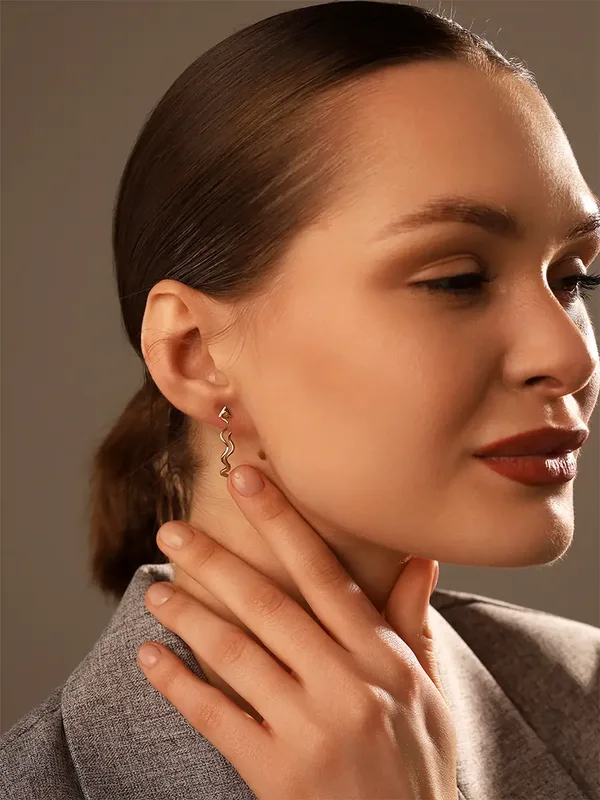 Серьги из серебра, золочение