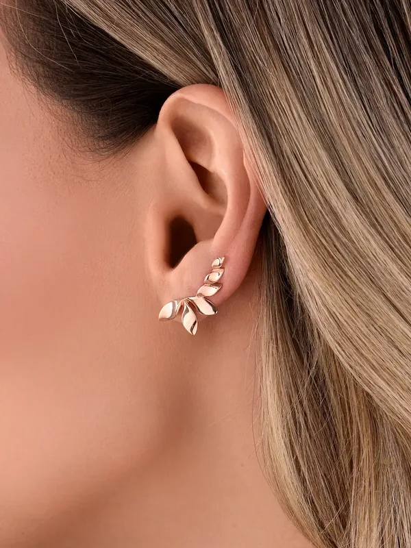 Серьги-зажимы из серебра, золочение