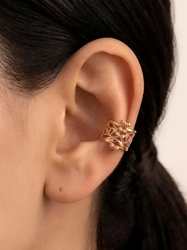 Серьги-каффы из серебра, золочение