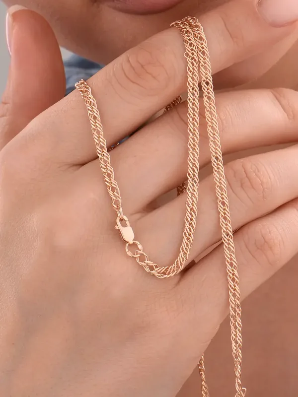 Цепь из серебра, золочение