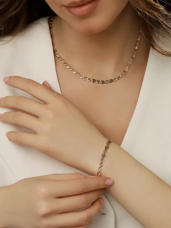 Цепь из серебра, золочение