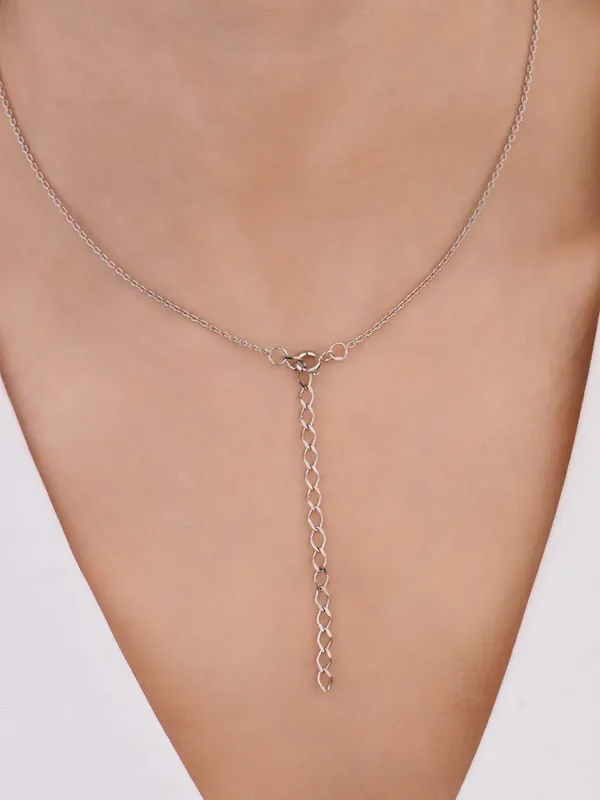 Колье из серебра, родий