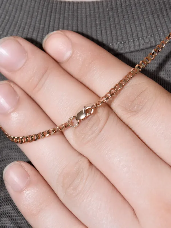 Цепь с крестом из серебра, золочение