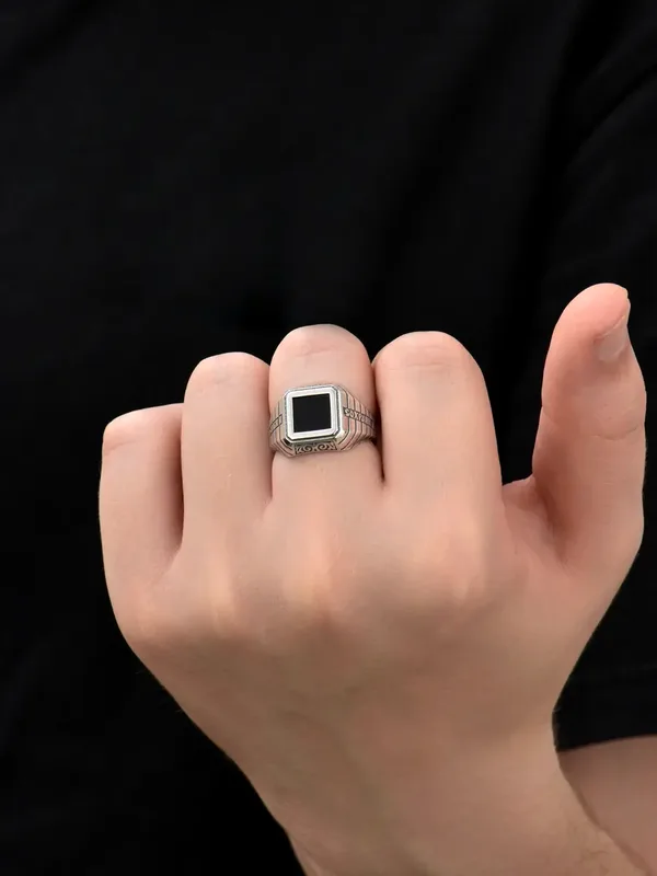 Кольцо православное из серебра с фианитом, оксид