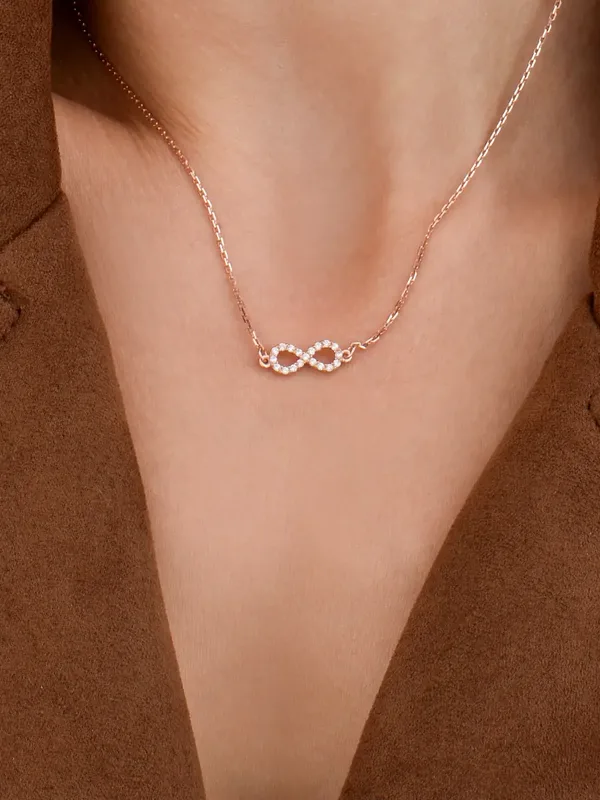Колье из серебра с фианитом, золочение