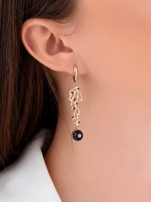 Серьги из серебра, золочение